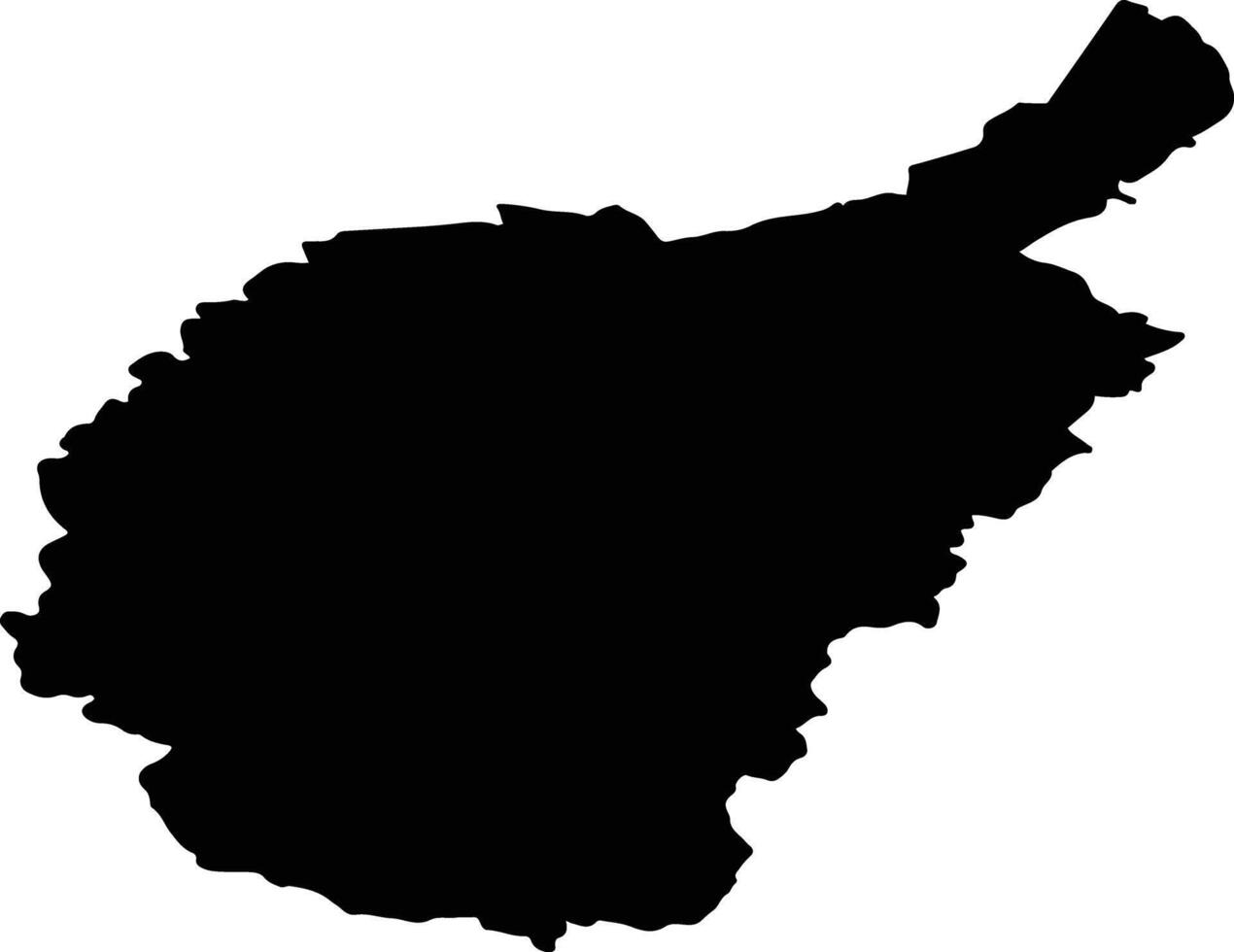District of Malacky Slovakia silhouette map vector