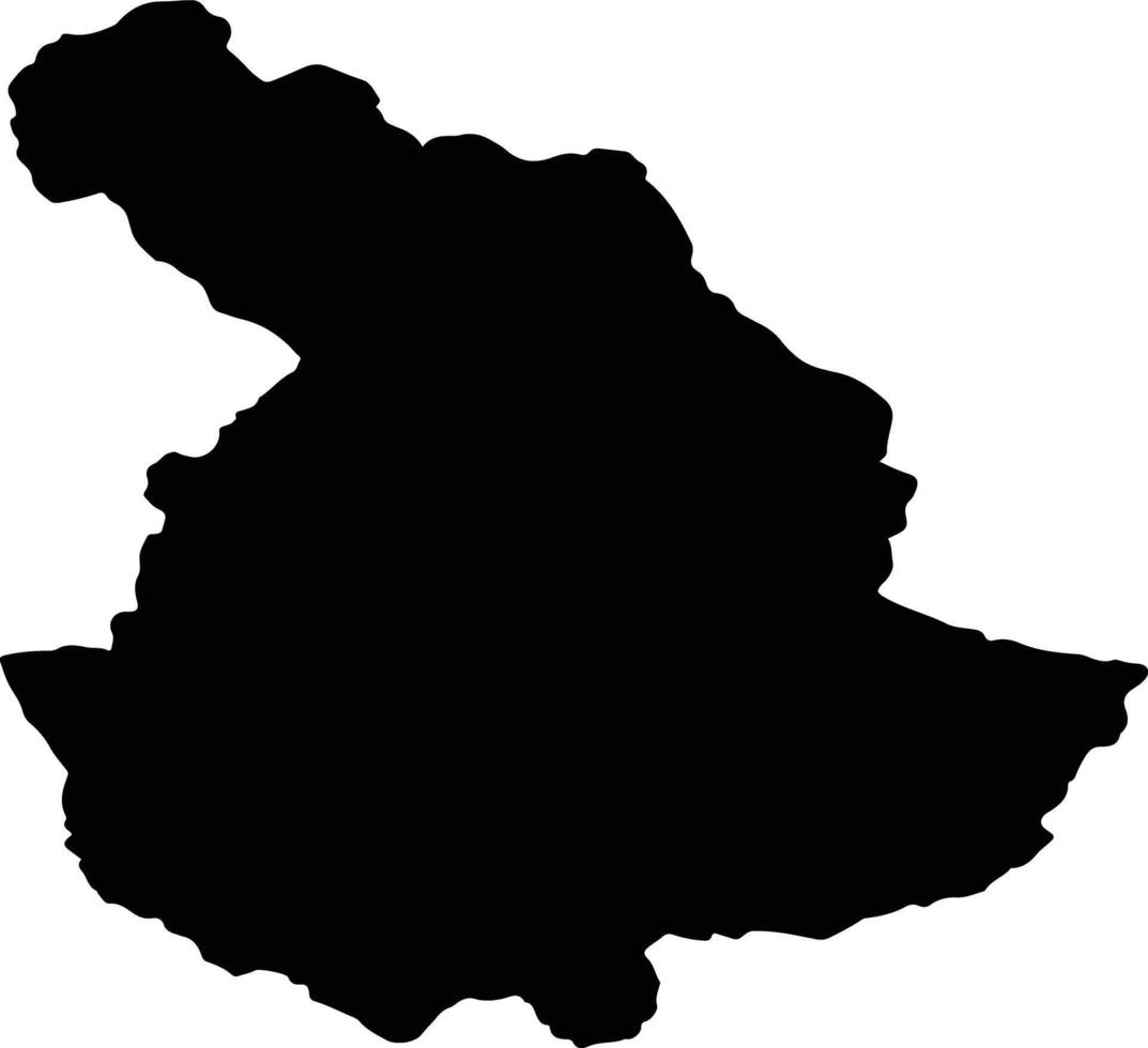District of Medzilaborce Slovakia silhouette map vector