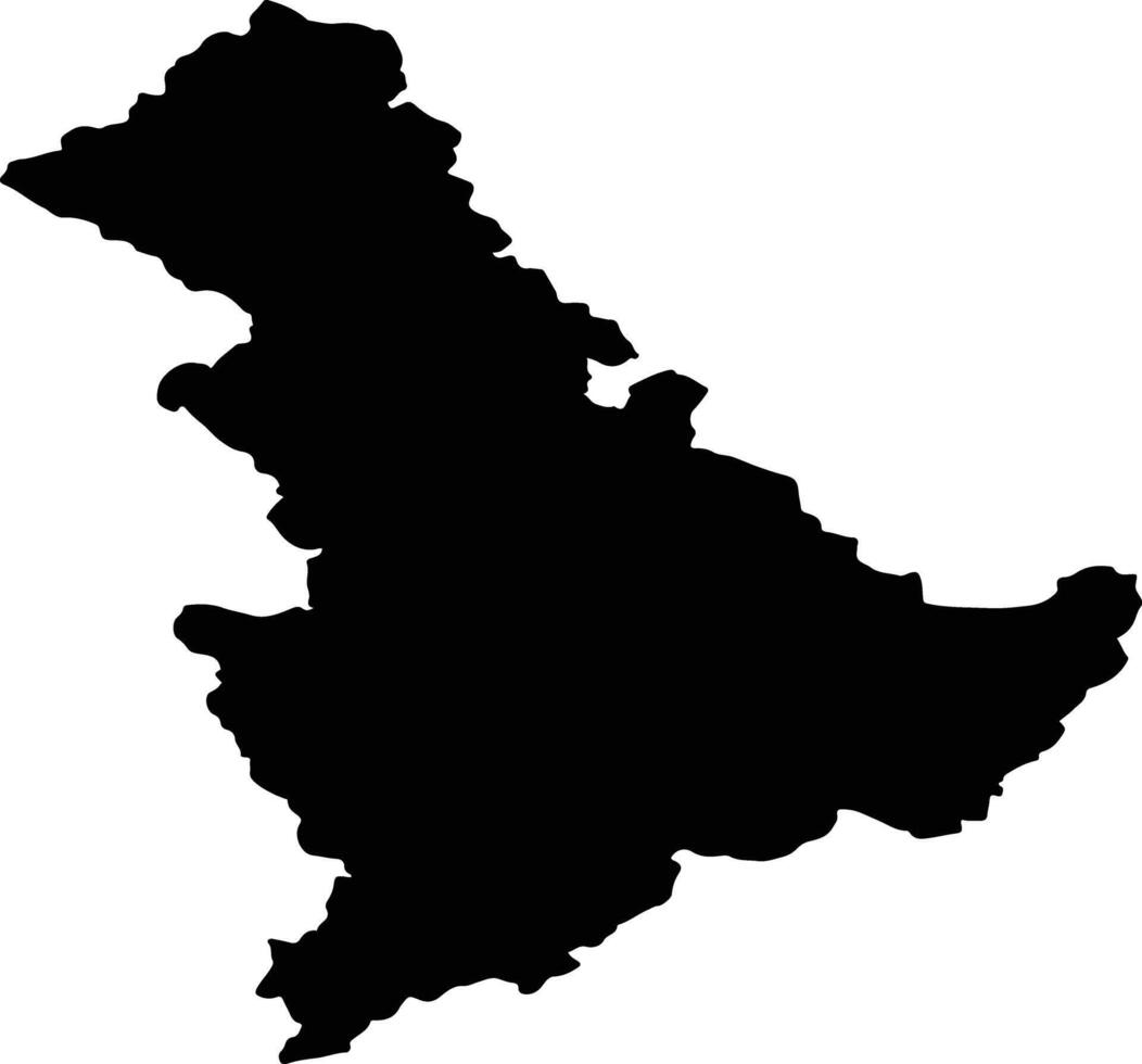 District of Rimavsk Slovakia silhouette map vector