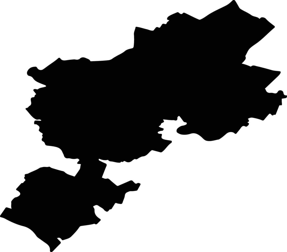 District of Senec Slovakia silhouette map vector