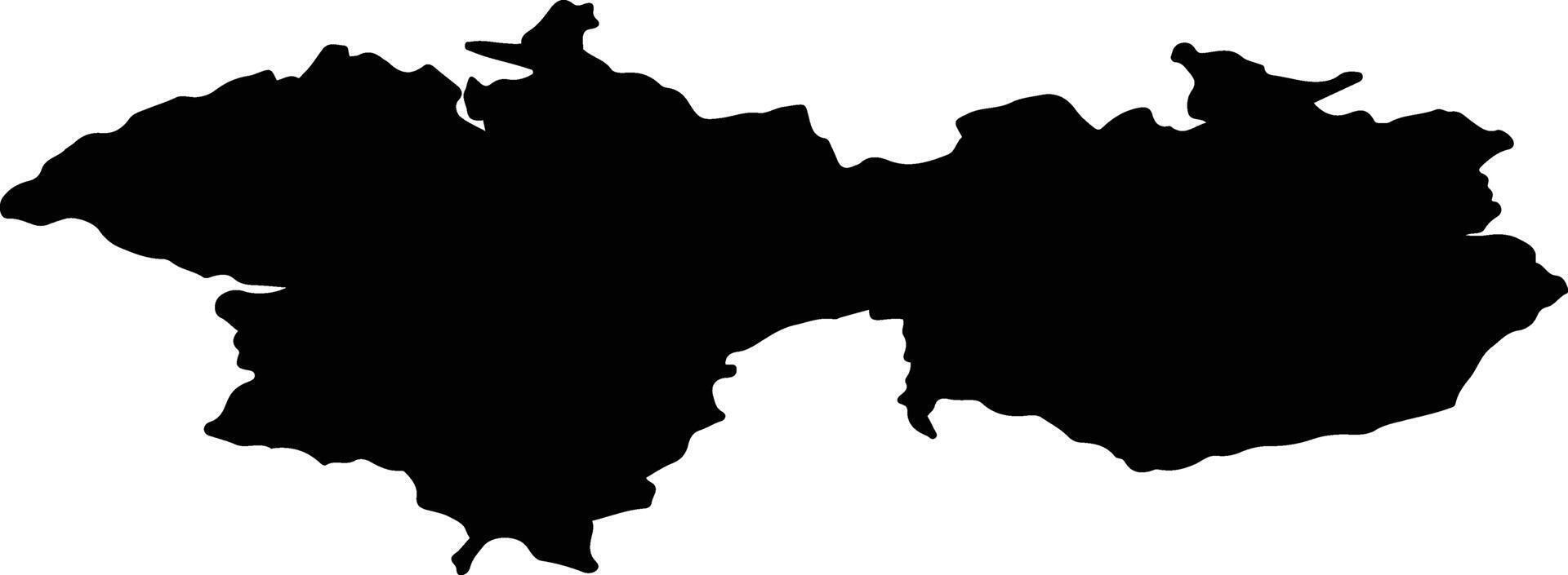 District of Spieskn Novo Ves Slovakia silhouette map vector