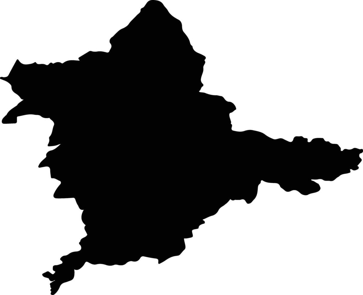 District of Tarnovica Slovakia silhouette map vector