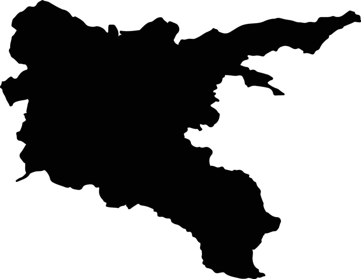 District of Zvolen Slovakia silhouette map vector