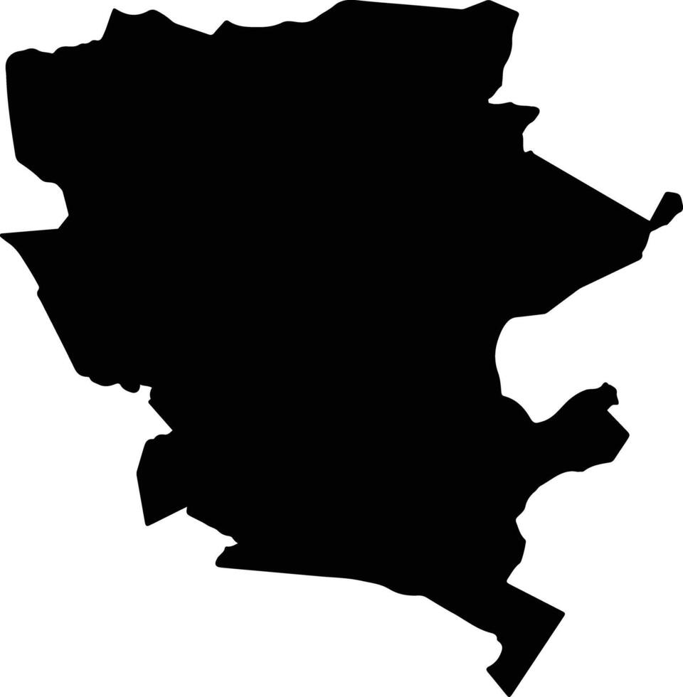 Distrito Central Honduras silhouette map vector