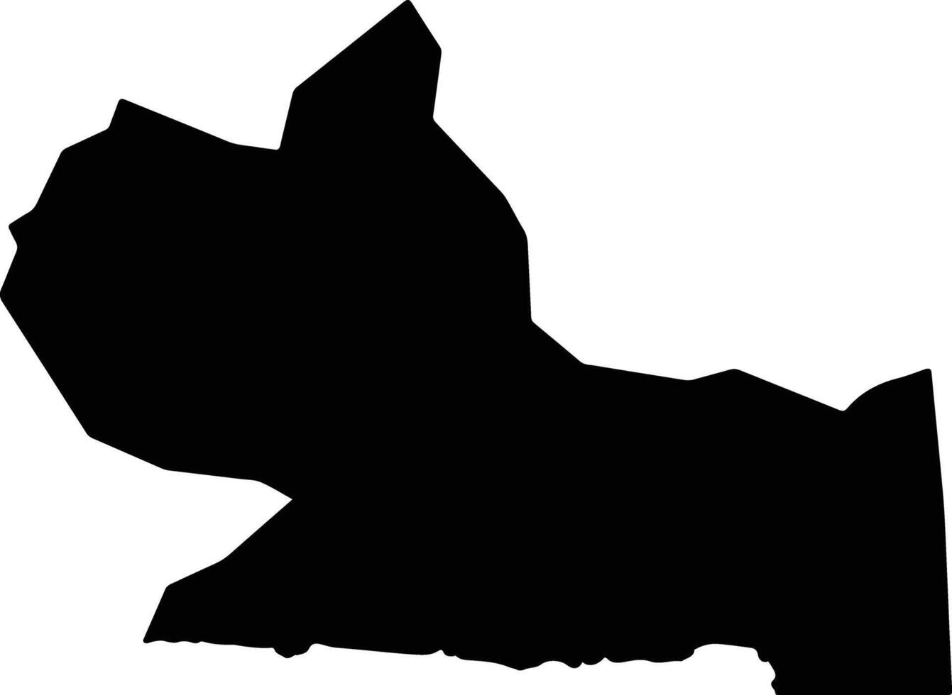 Dja Et Lobo Cameroon silhouette map vector