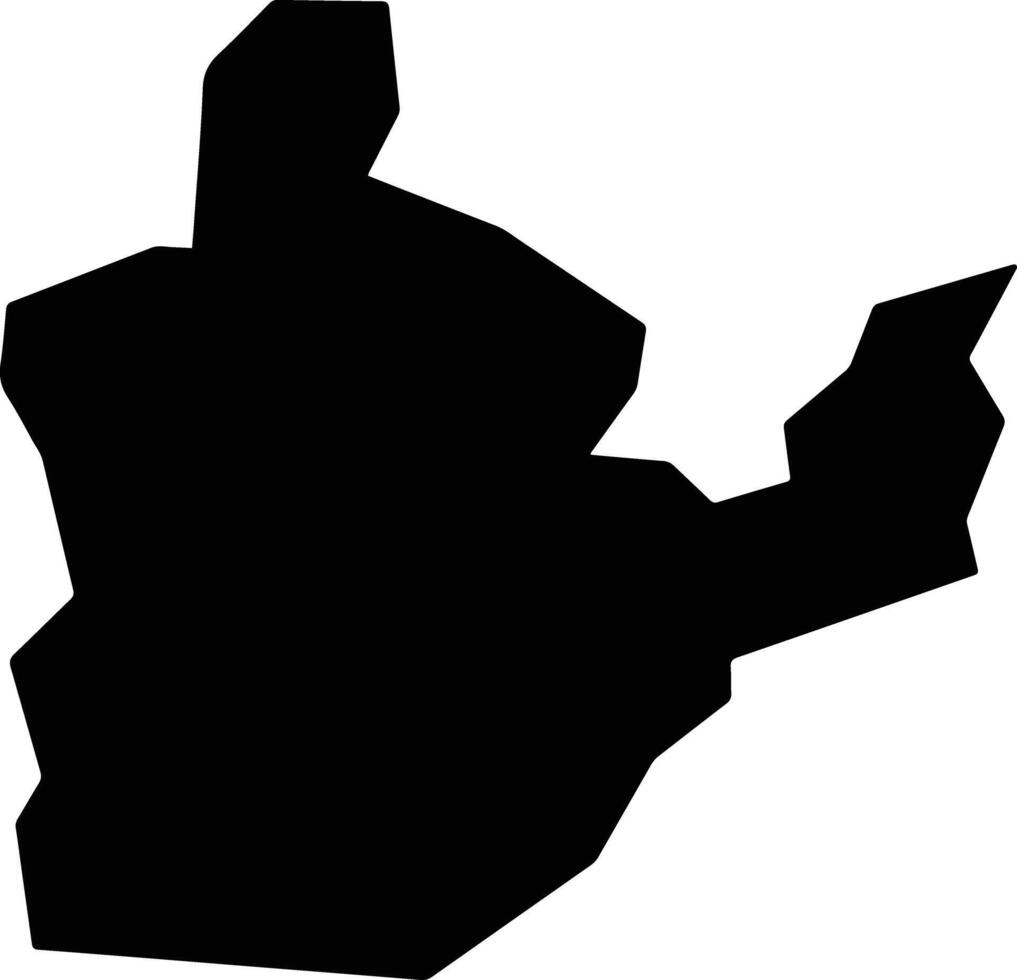 Djenne Mali silhouette map vector