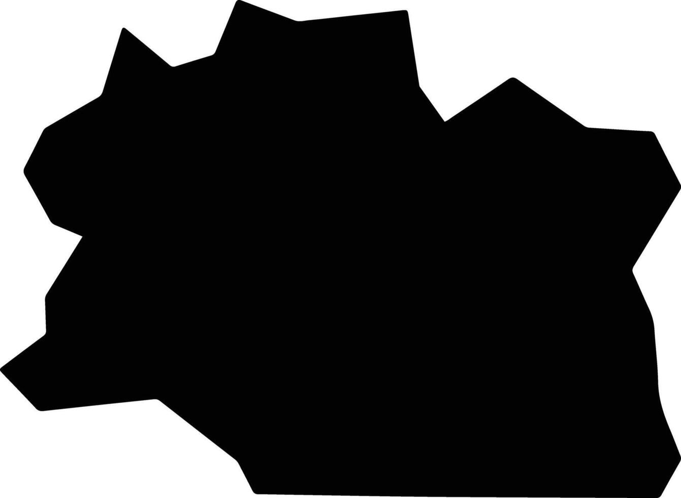 Djerem Cameroon silhouette map vector