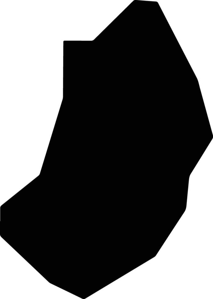 Djouori Agnili Gabon silhouette map vector