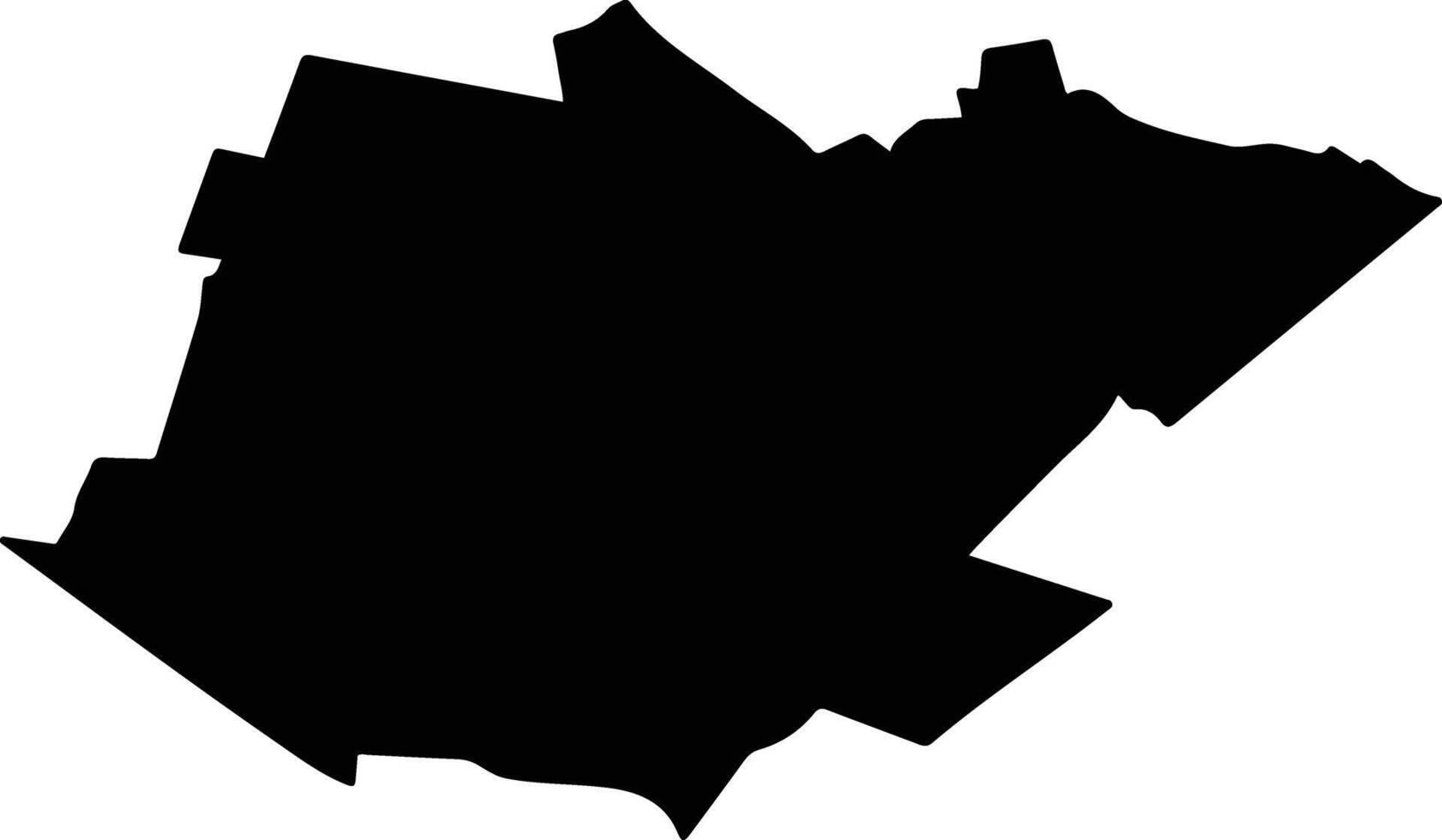 DOBROSLOVENI Romania silhouette map vector