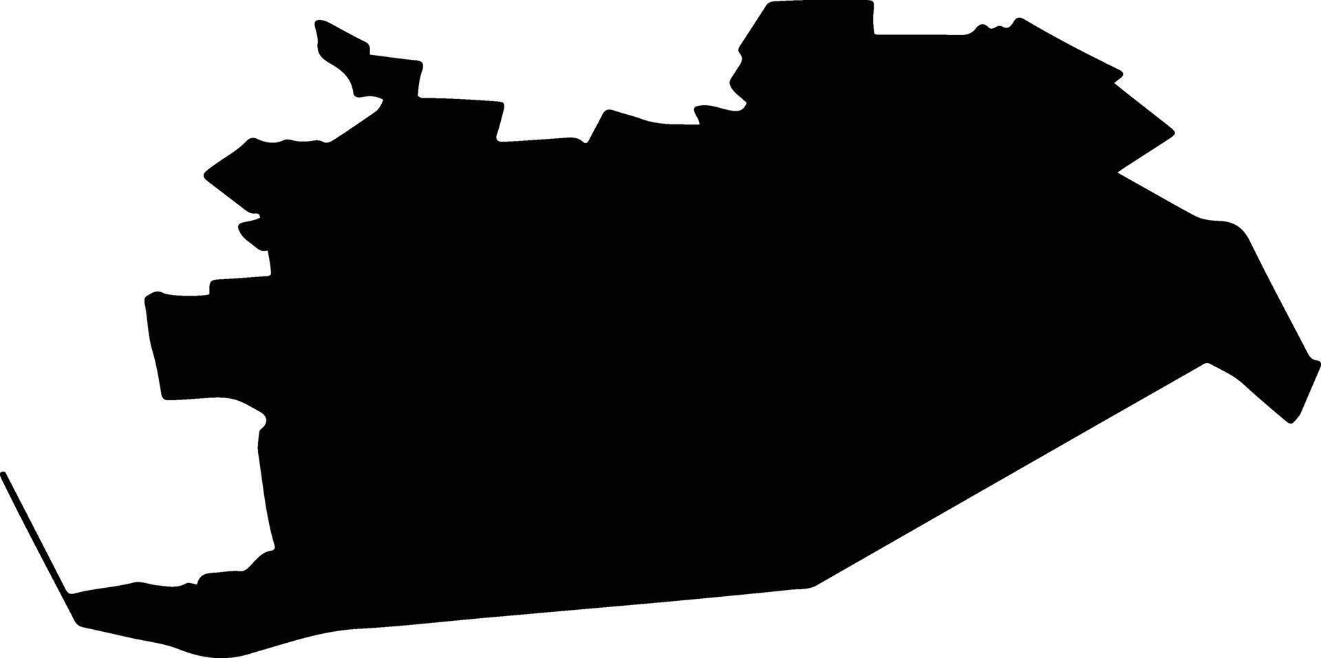 DOBROMIR Romania silhouette map vector