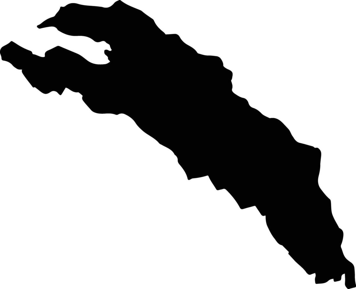 DOBROVAT Romania silhouette map vector