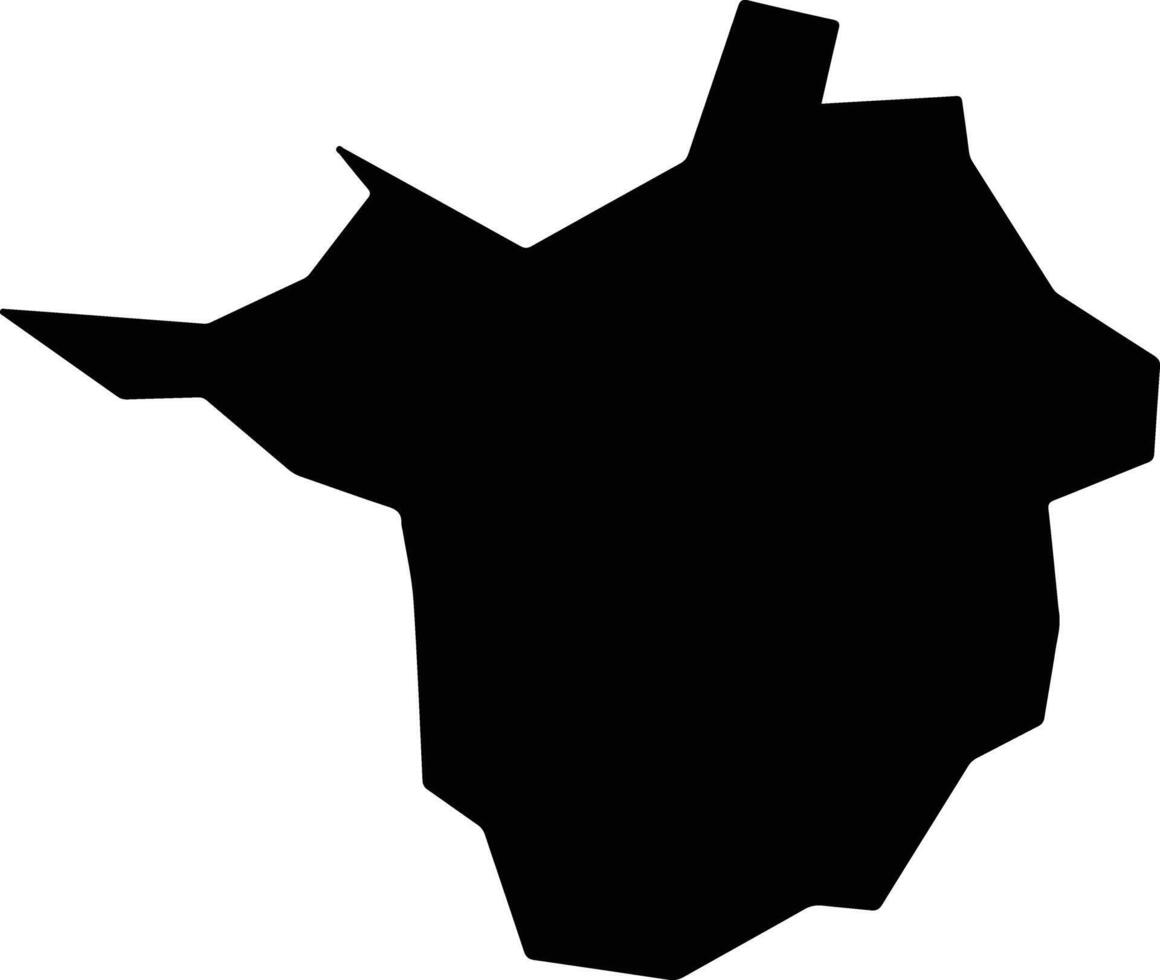 Dois Vizinhos Brazil silhouette map vector