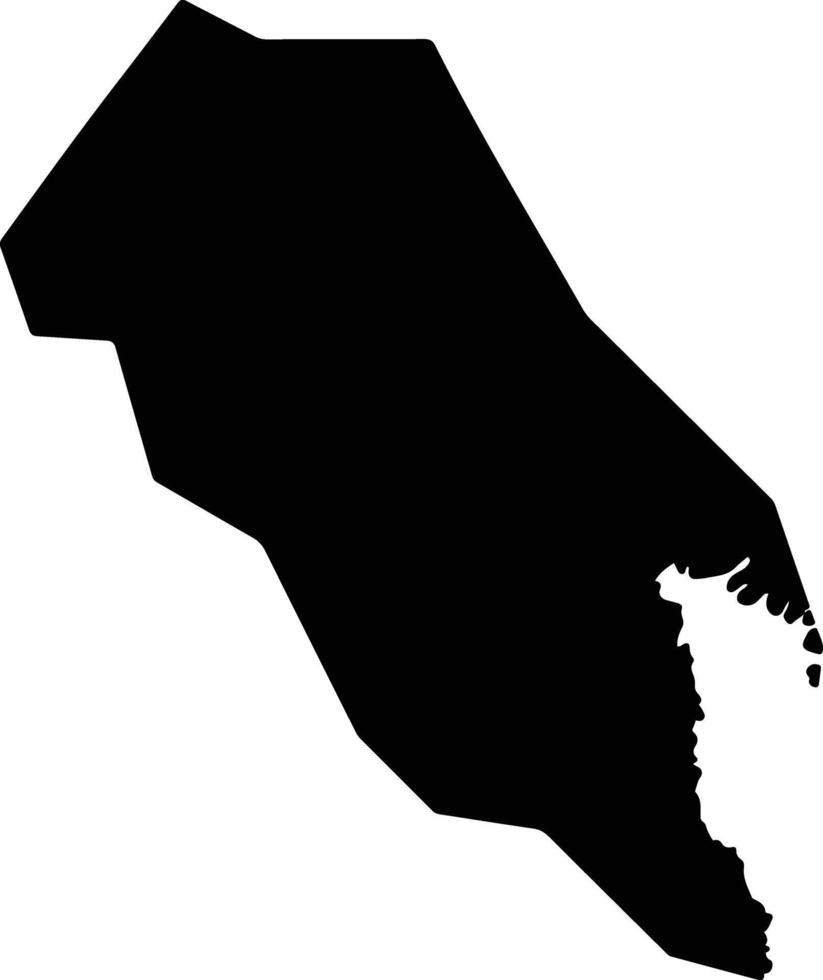 Dola Gabon silhouette map vector