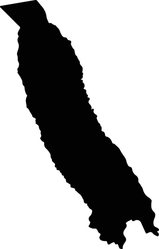 Dolega Panama silhouette map vector