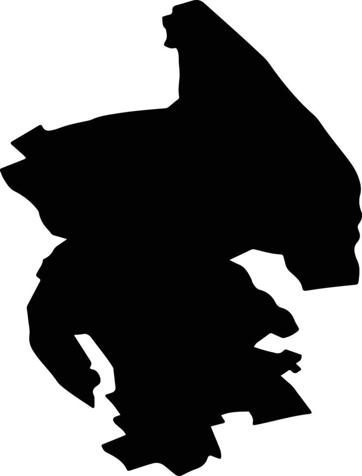 DOLHESTI Romania silhouette map vector