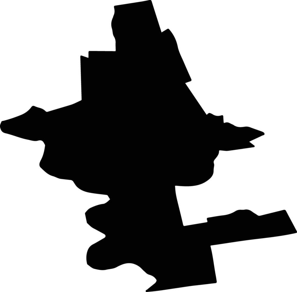 DOLJESTI Romania silhouette map vector