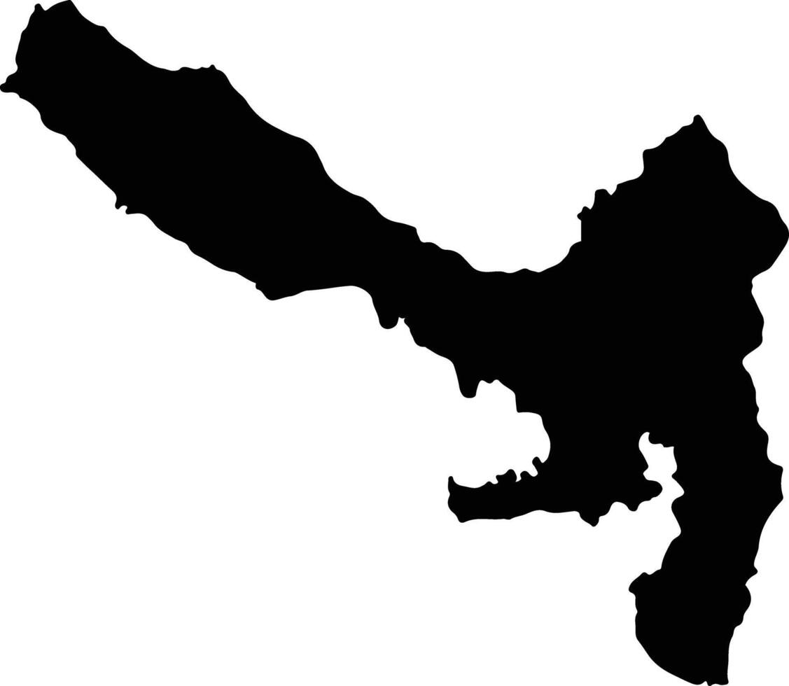 Dompu Indonesia silhouette map vector