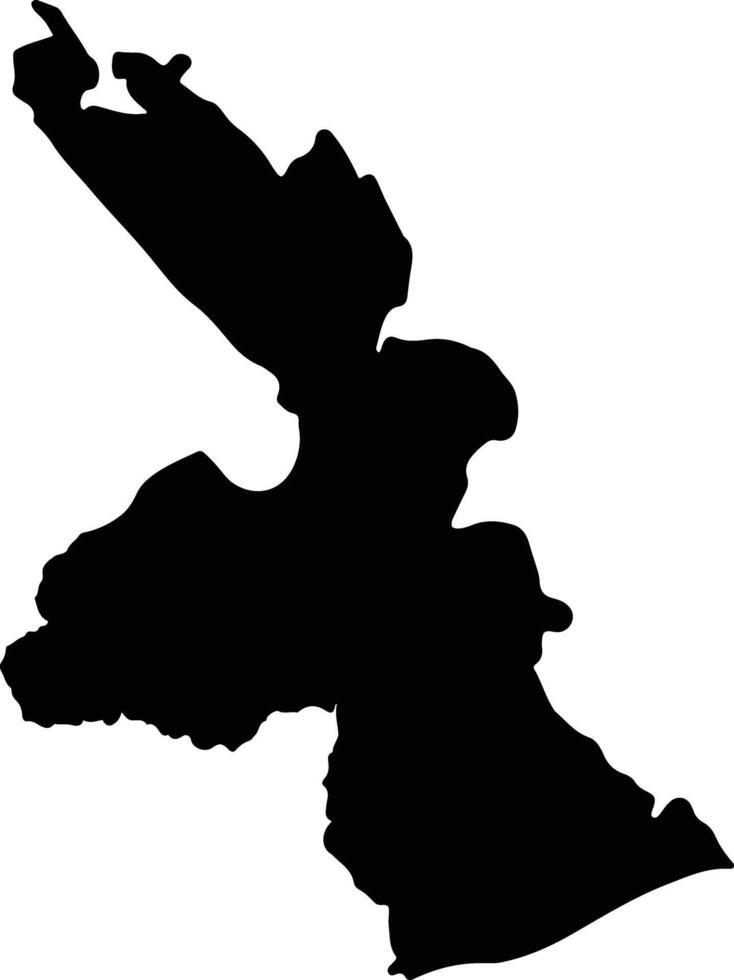 Don Mot Daeng Thailand silhouette map vector
