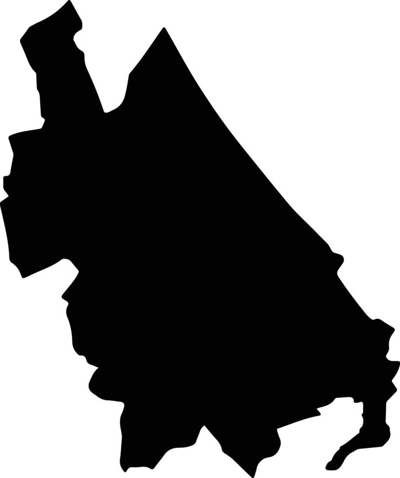 Dong Hoa Vietnam silhouette map vector