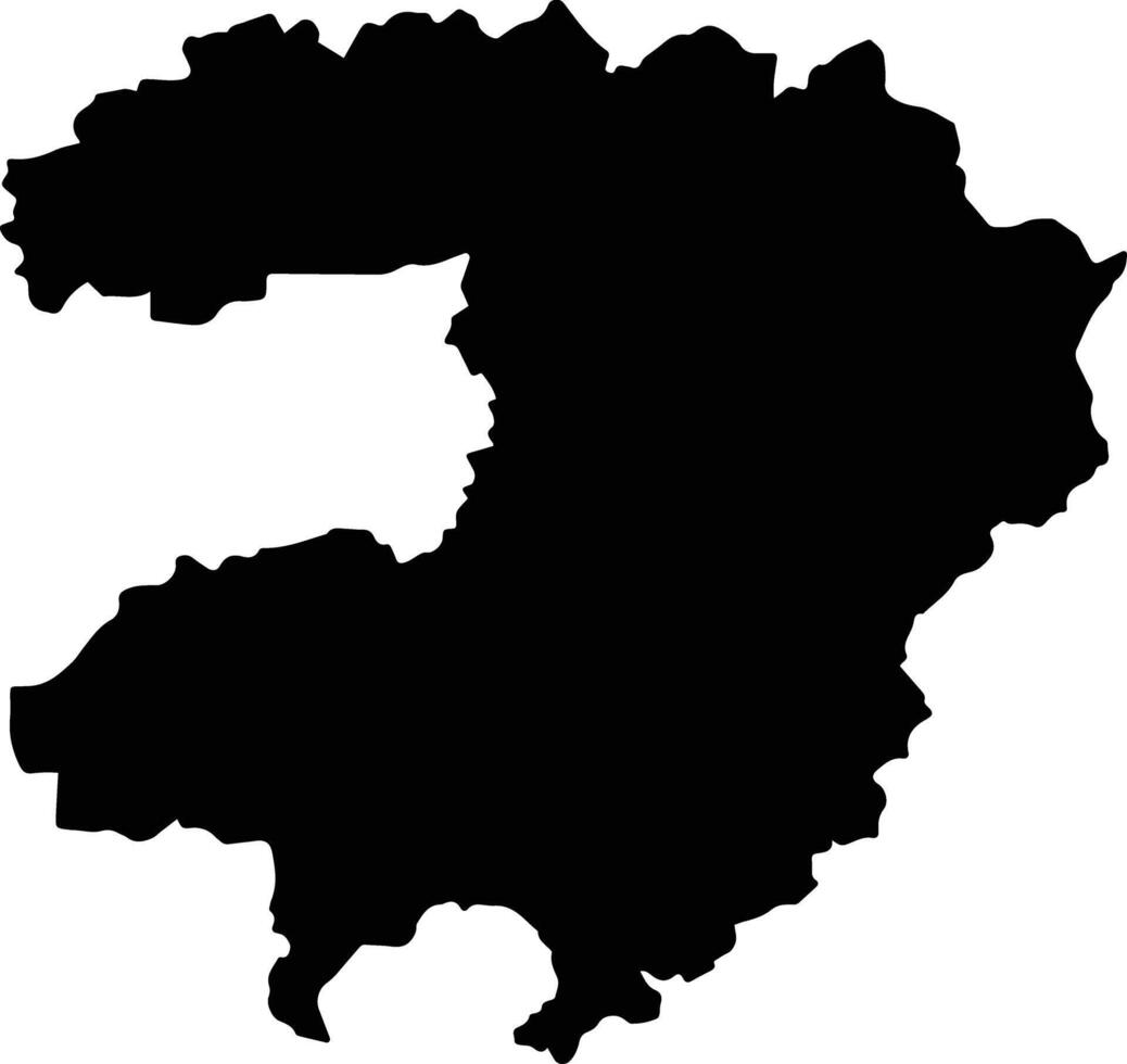 Dong Phu Vietnam silhouette map vector