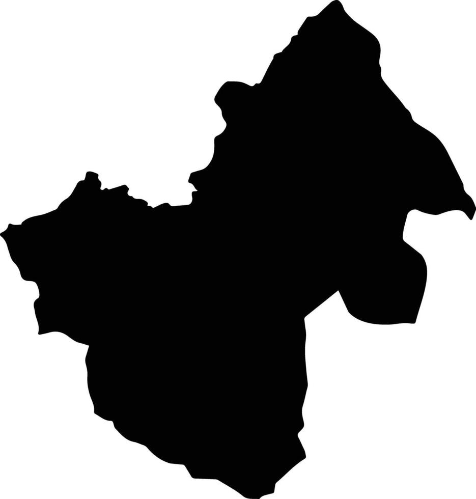 Dong Van Vietnam silhouette map vector