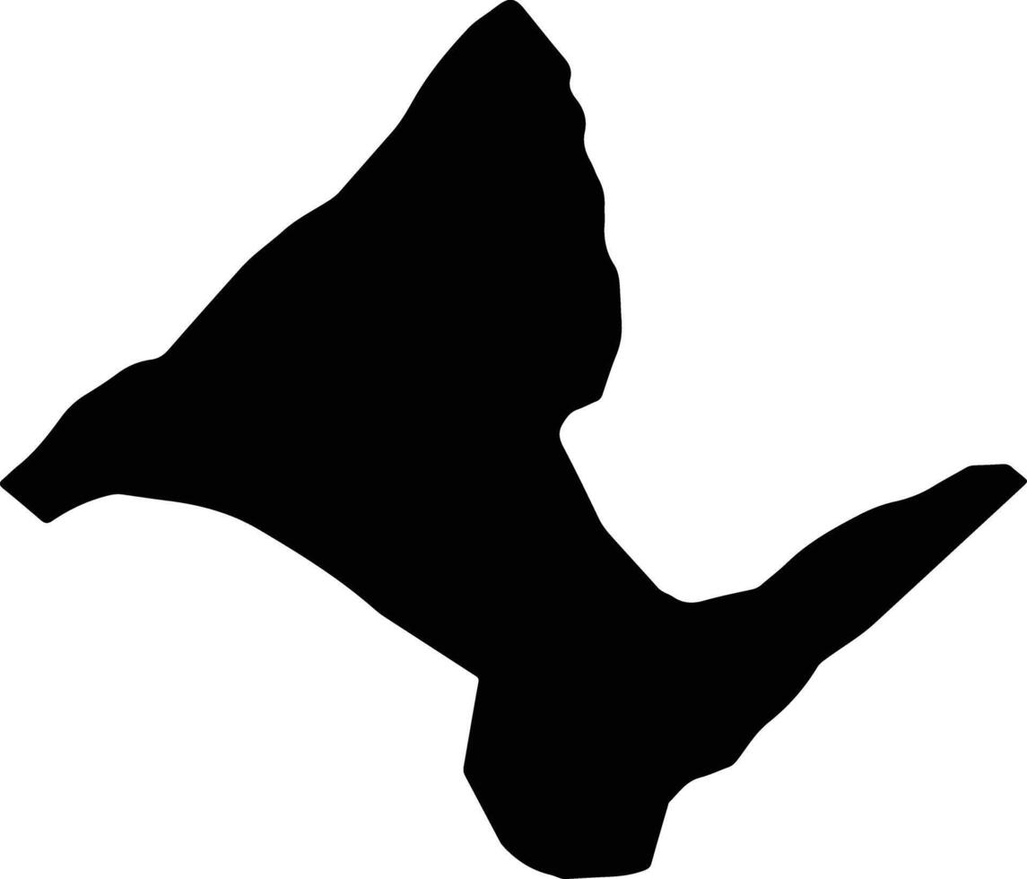 Donga Nigeria silhouette map vector