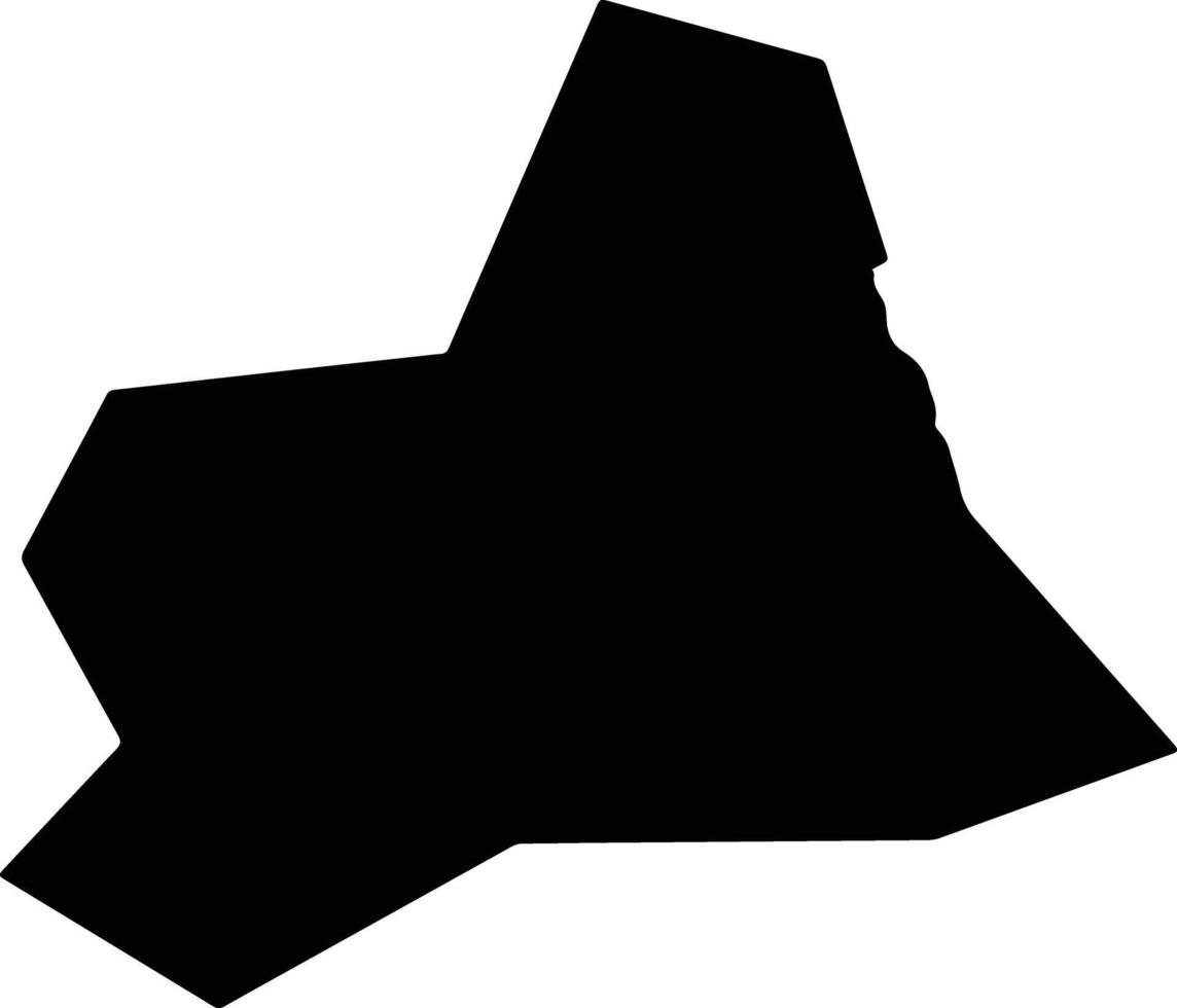 Donghae si South Korea silhouette map vector