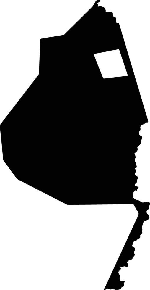 Dongningxian China silhouette map vector