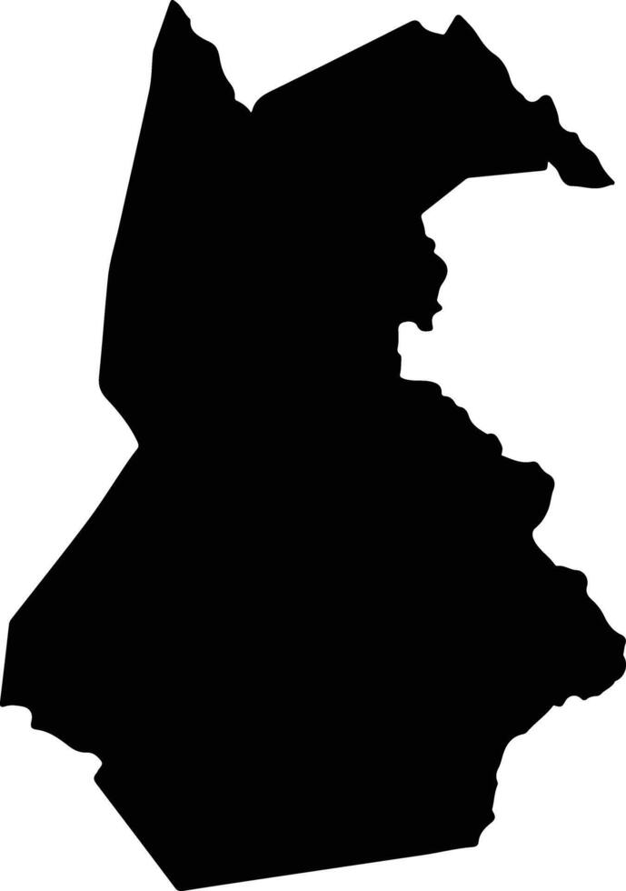 Dormaa Municipal Ghana silhouette map vector