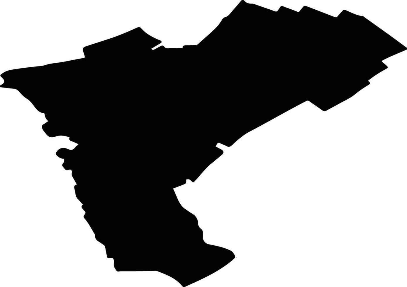 DOROHOI Romania silhouette map vector