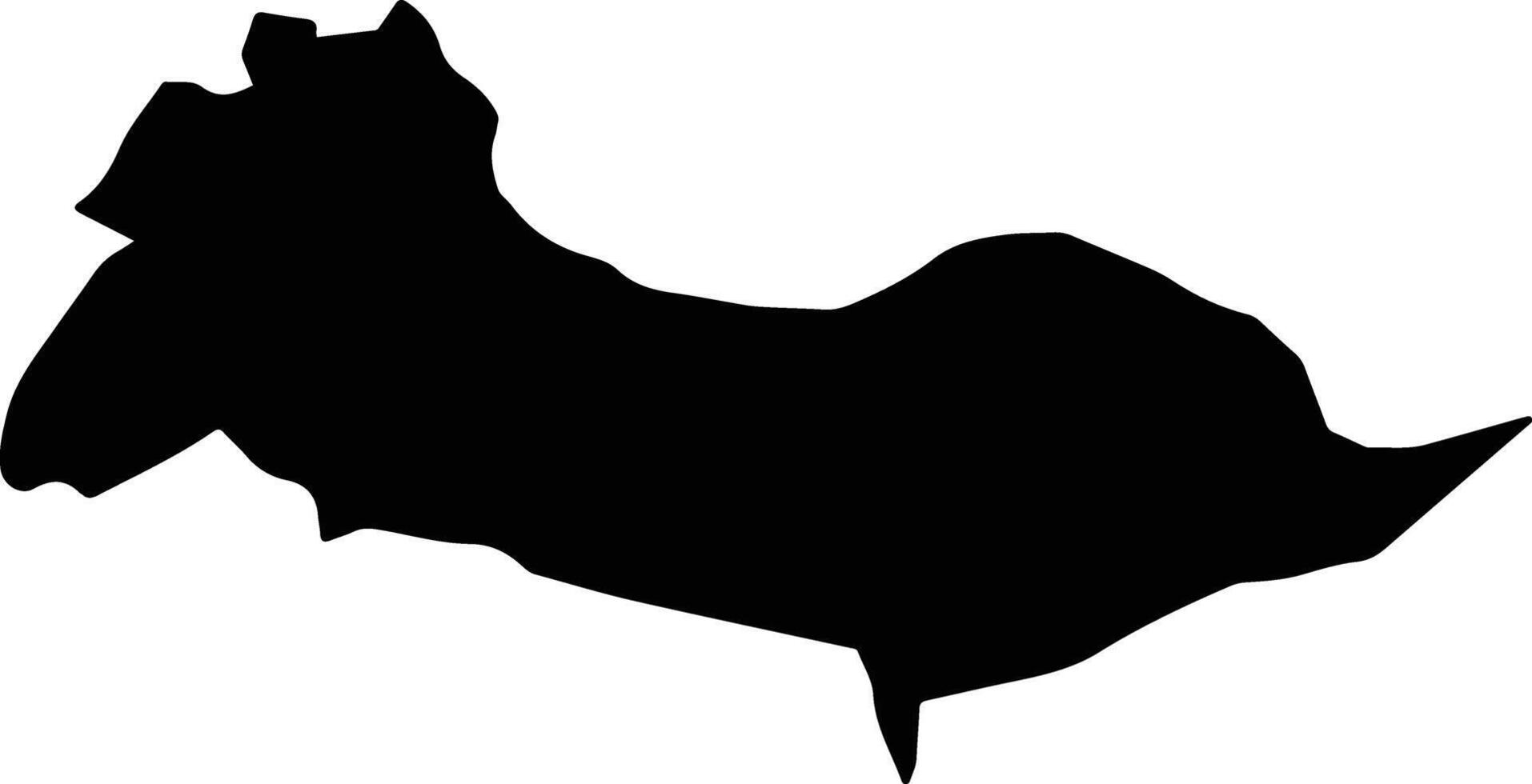 Douentza Mali silhouette map vector