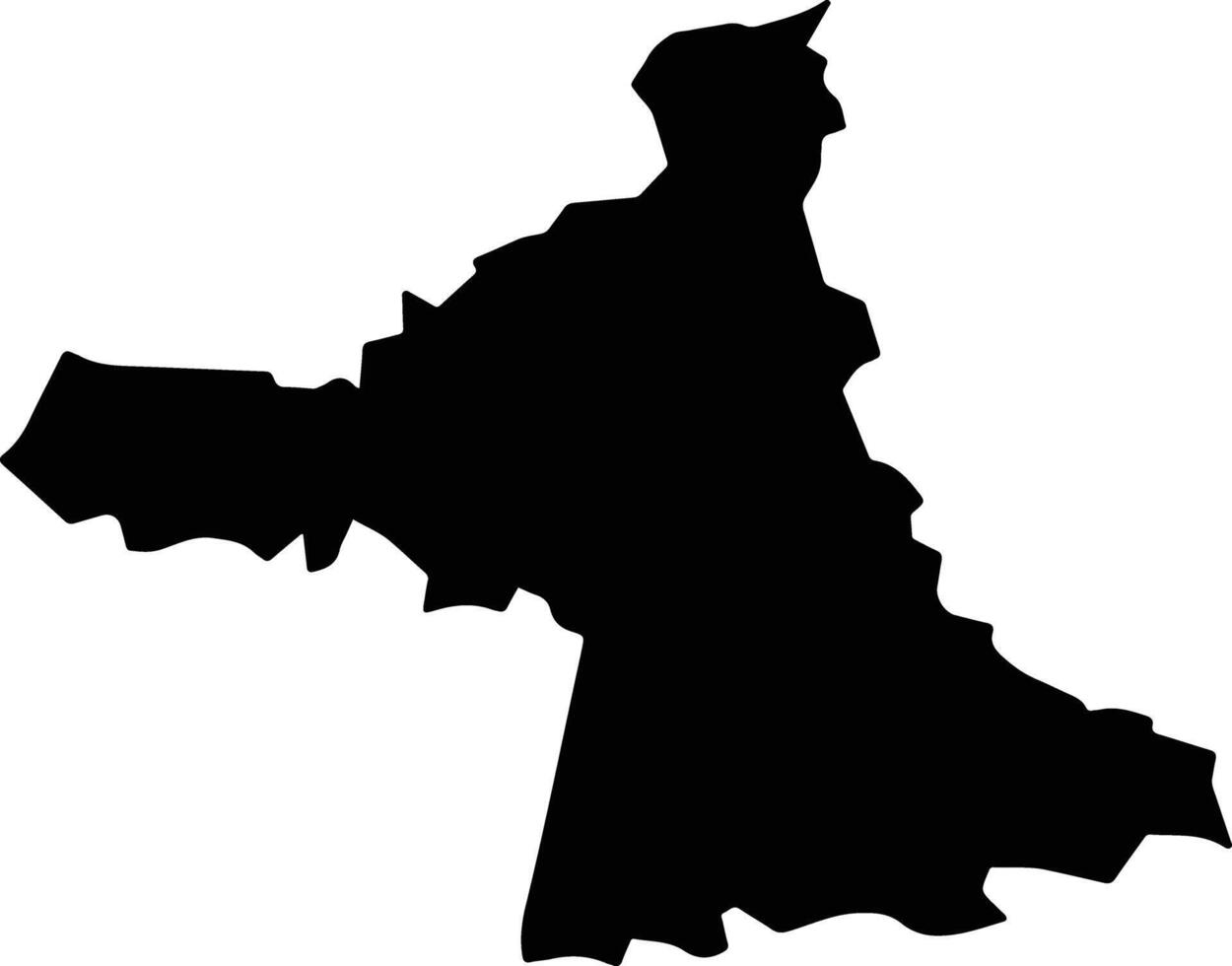 Dounan Taiwan silhouette map vector