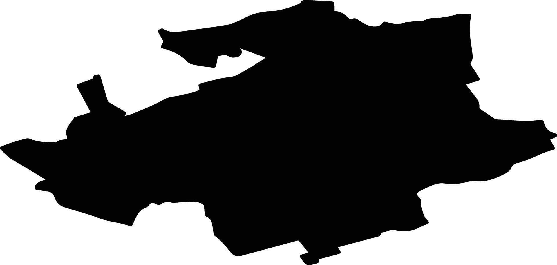 Dovolensky District Russia silhouette map vector
