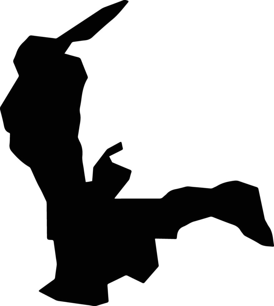 Down Town Montego Bay Jamaica silhouette map vector