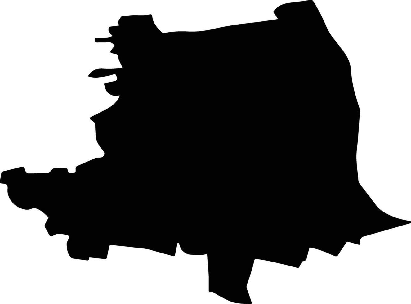 DRAGASANI Romania silhouette map vector