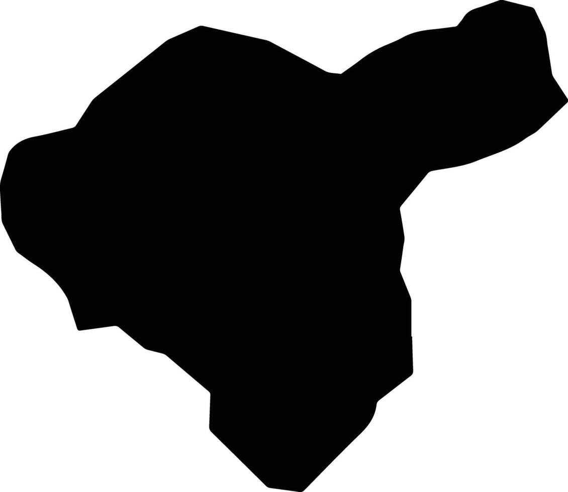 Dragteng Bhutan silhouette map vector