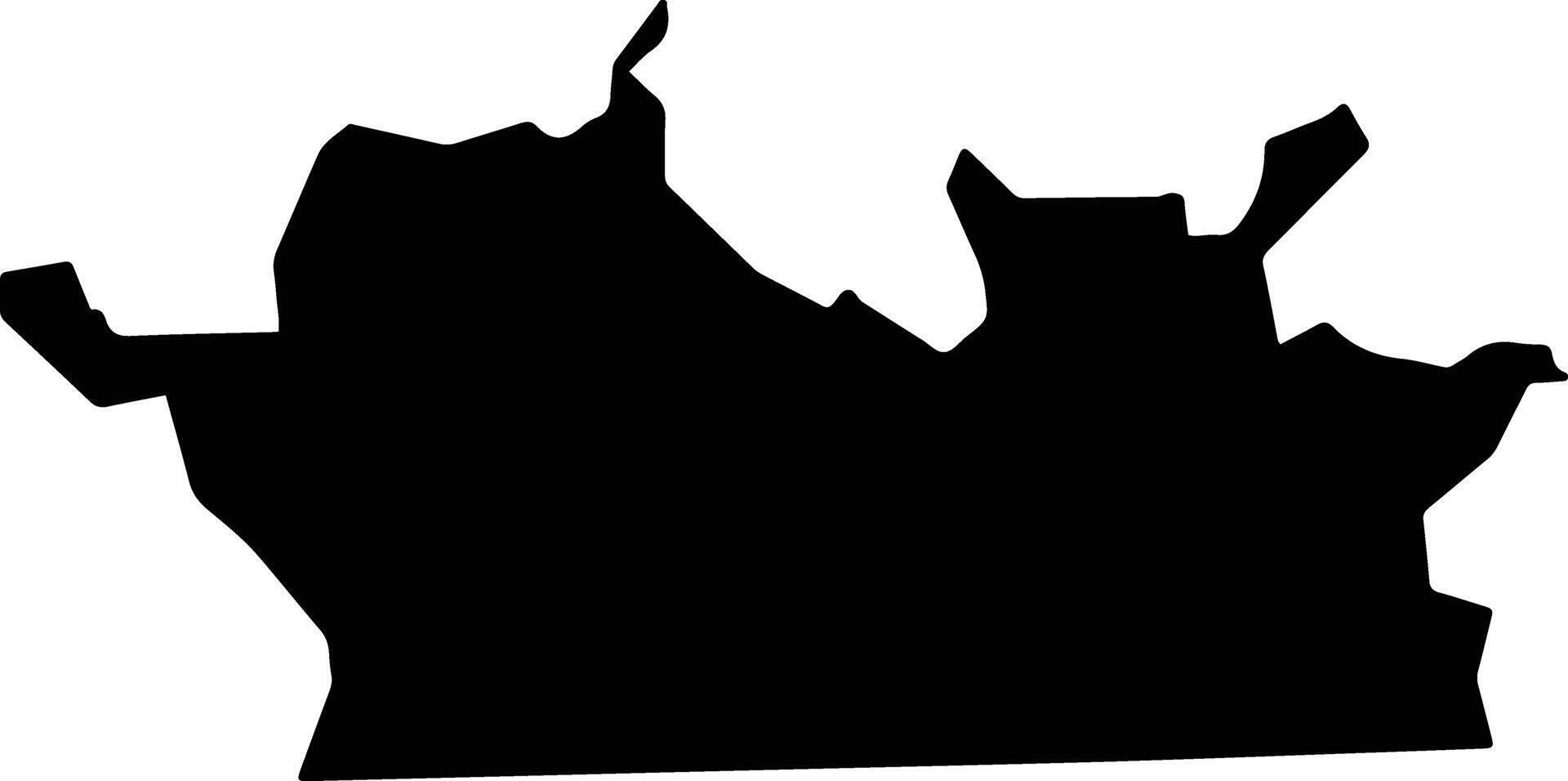 Drapers Jamaica silhouette map vector