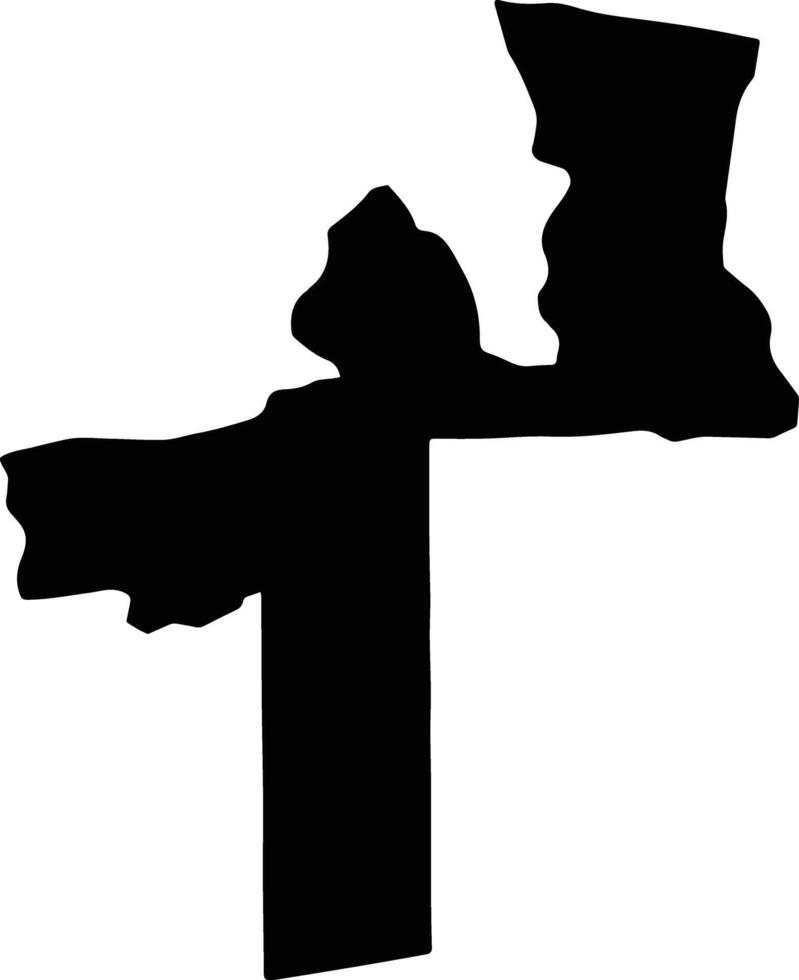 Duanvale Jamaica silhouette map vector