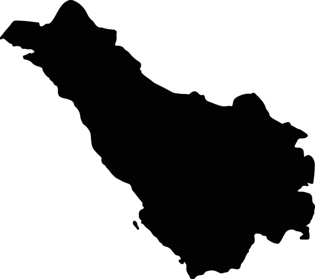 Duba Saudi Arabia silhouette map vector