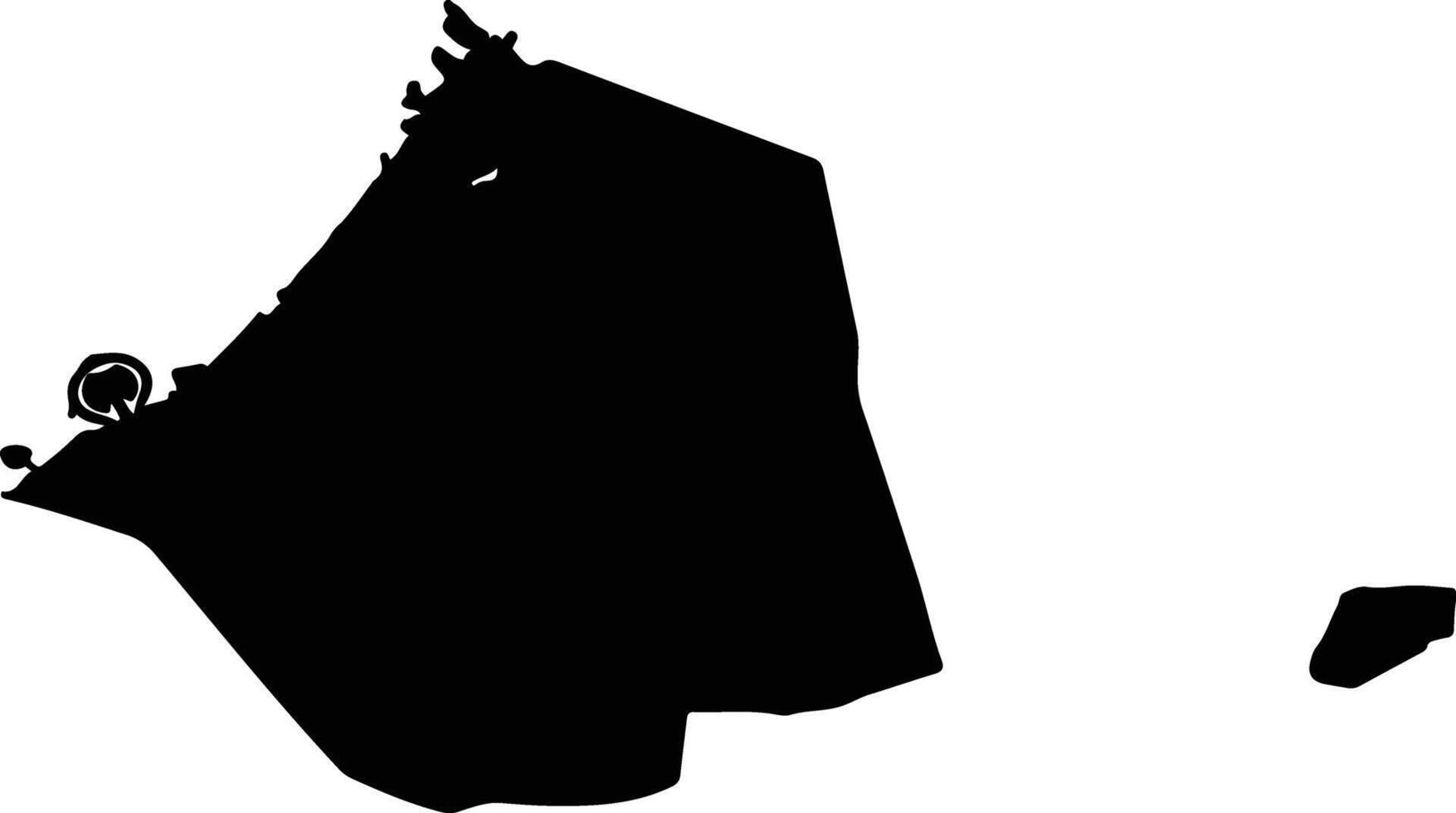 Dubai United Arab Emirates silhouette map vector
