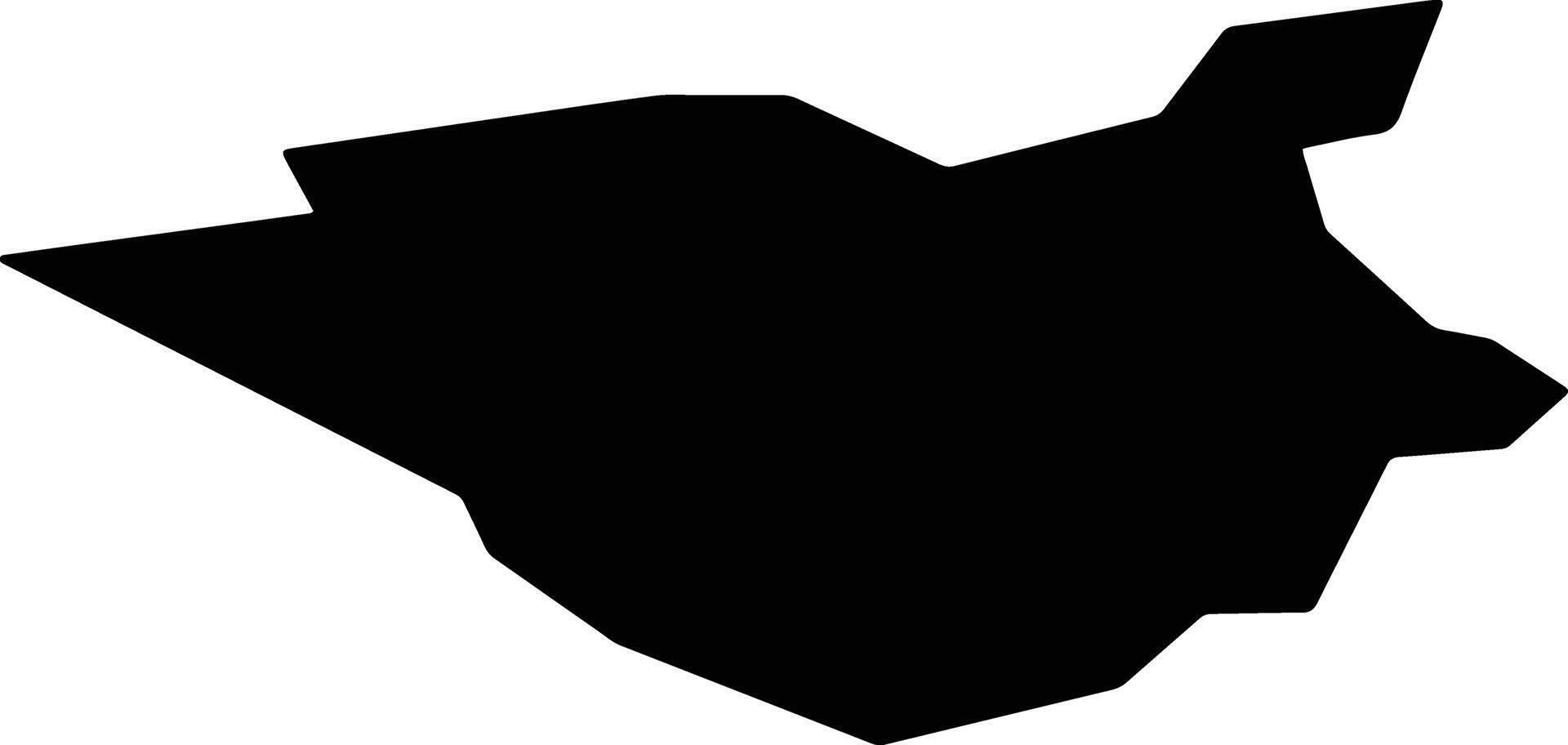 Dubna Russia silhouette map vector