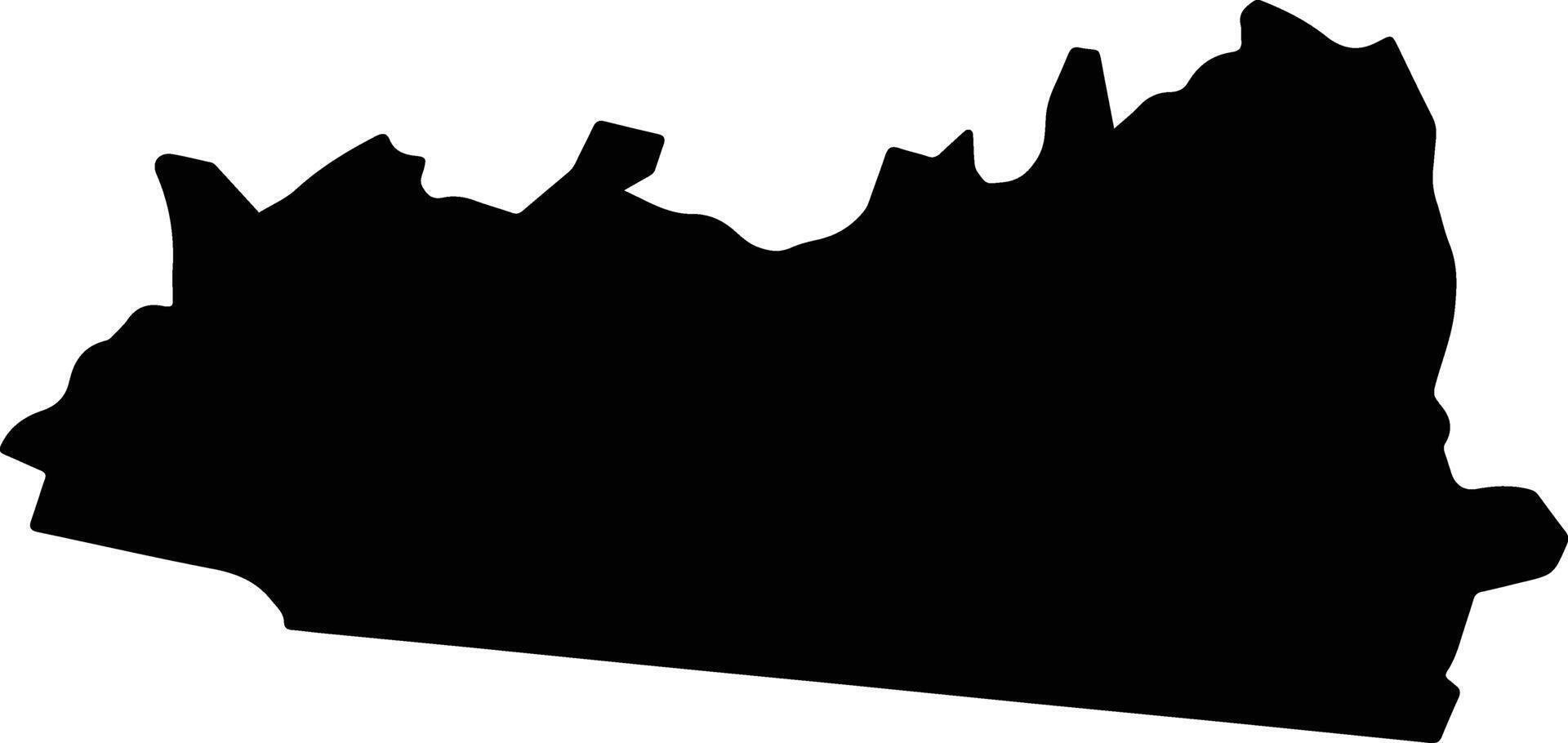 Dubonaire Saint Lucia silhouette map vector