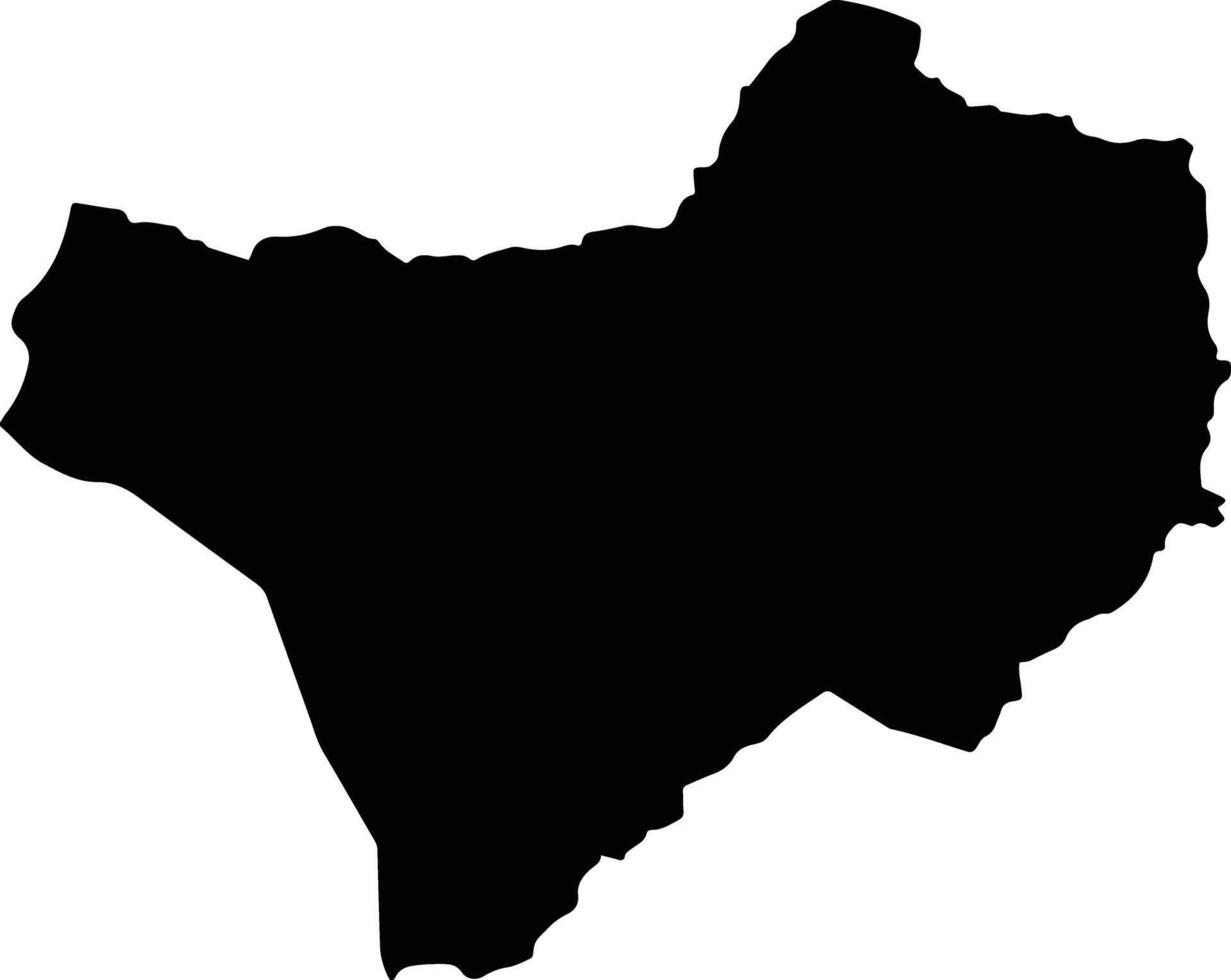 Duc Co Vietnam silhouette map vector