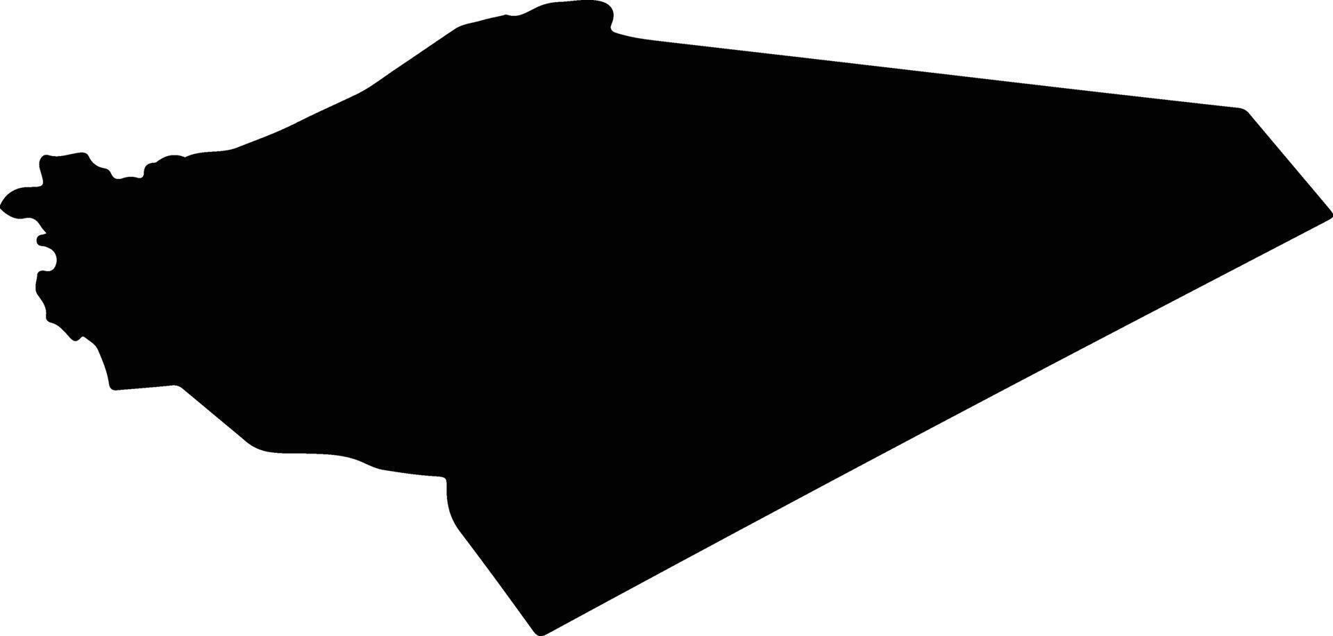 Duma Syria silhouette map vector