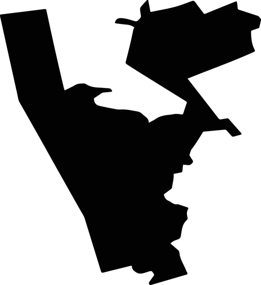 DUMBRAVENI Romania silhouette map vector