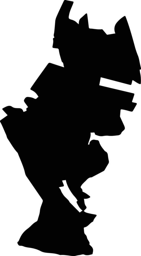 DUMESTI Romania silhouette map vector