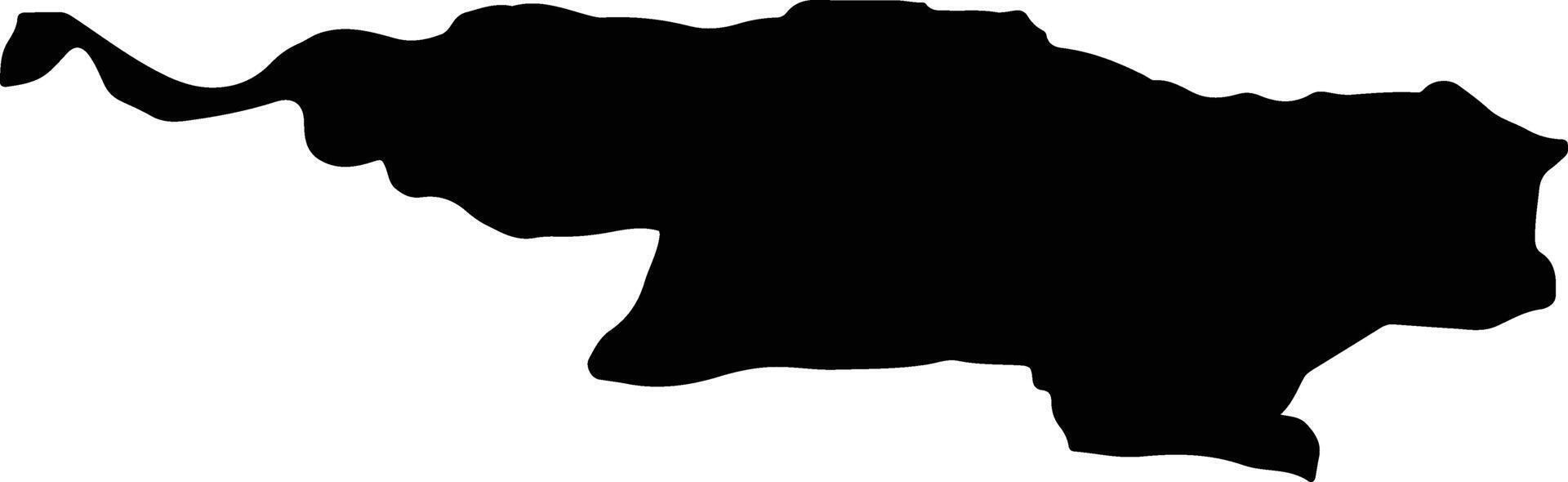 Duncans Jamaica silhouette map vector