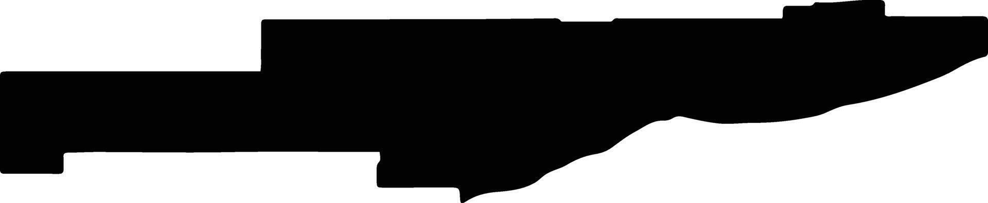 Dundas Australia silhouette map vector