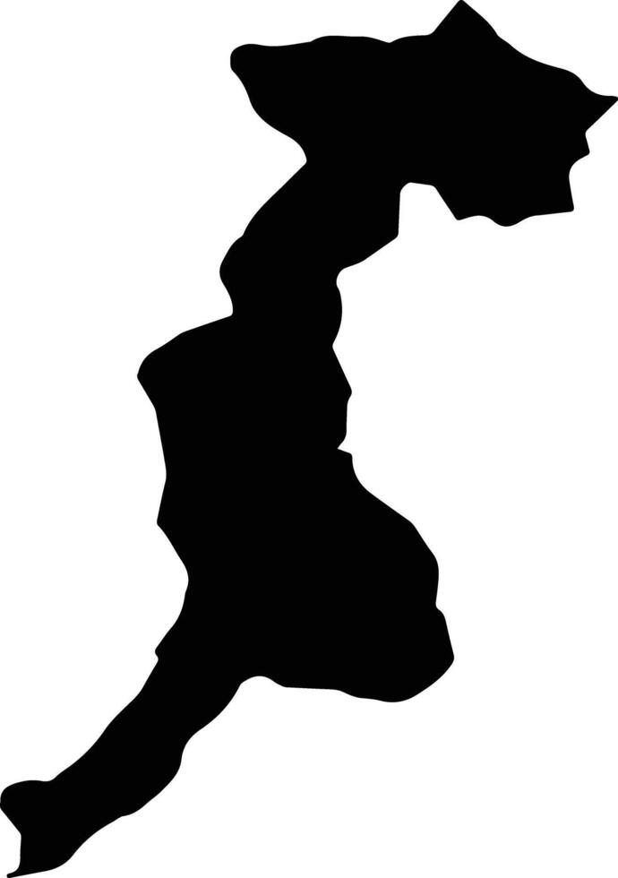 Dungna Bhutan silhouette map vector