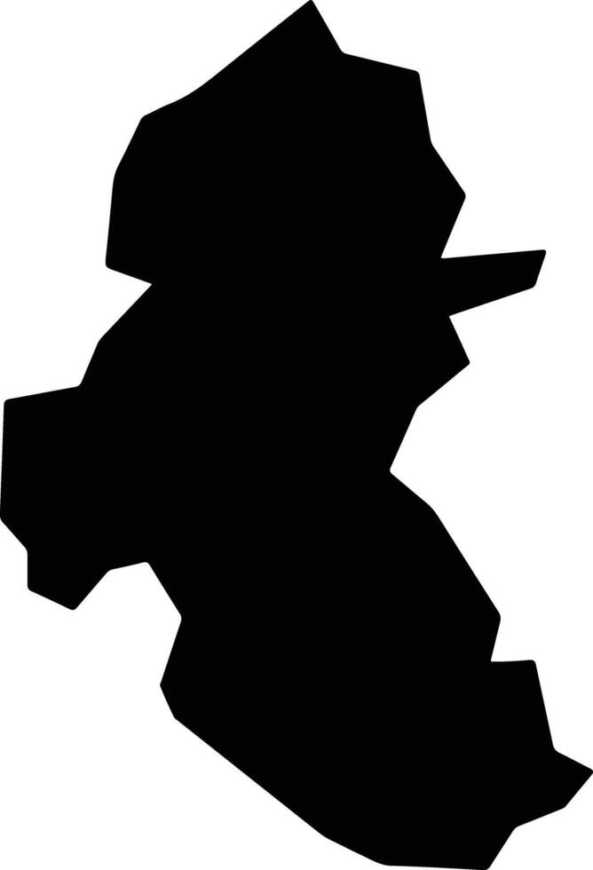 Dutse Nigeria silhouette map vector